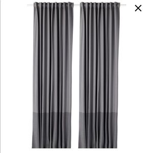 Ikea Accents Sanela Room Darkening Curtains 1 Pair Light Blue